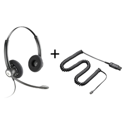 Plantronics Entera BNC HW121N/A10 - Профессиональная телефонная гарнитура в комплекте с переходником Plantronics A10