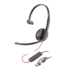 Poly Blackwire 3210 Monaural USB-C+USB-C/A Adapter [8X214AA] - Проводная гарнитура UC (Plantronics)