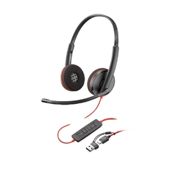 Poly Blackwire 3220 Stereo USB-C Headset +USB-C/A Adapter [93S87AA] - Гарнитура (Plantronics)