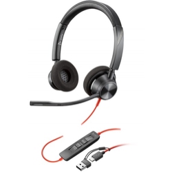 Poly Blackwire 3320 Stereo USB-C Headset +USB-C/A Adapter [8X219AA] - Гарнитура (Plantronics)