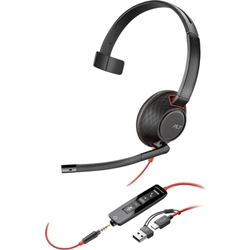 Poly Blackwire 5210 Monaural USB-C Headset +3.5mm Plug +USB-C/A Adapter [8X230AA] - Гарнитура (Plantronics)