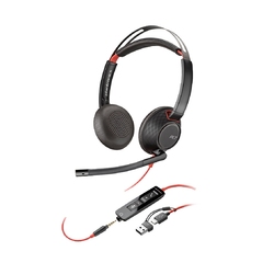 Poly Blackwire 5220 Stereo USB-C Headset +3.5mm Plug +USB-C/A Adapter (Bulk) [8X231A6] - Гарнитура (Plantronics)