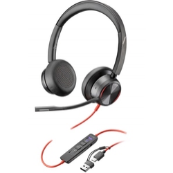 Poly Blackwire 8225 Stereo Microsoft Teams Certified USB-C Headset +USB-C/A Adapter [8X225AA] - Гарнитура (Plantronics)