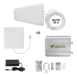 VEGATEL VT-1800/3G-kit (дом) - Комплект, 65 дБ/32 мВт, ручн. и авт. регулировка, ant-8Y + Pi ант., 5D-FB 10м каб.сб.