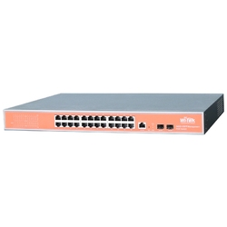 WI-TEK WI-PMS326GF-24V - Управляемый коммутатор PoE с 24-портовым PoE, 24GE+2SFP, 24V L2