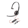 Poly Blackwire 3210 Monaural USB-C Black Headset +USB-C/A Adapter (Bulk) [8X2J8A6]